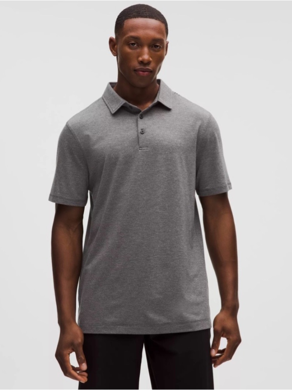 Lululemon Men’s Evolution Short Sleeve Polo Shirt in Heathered Gray Size Medium